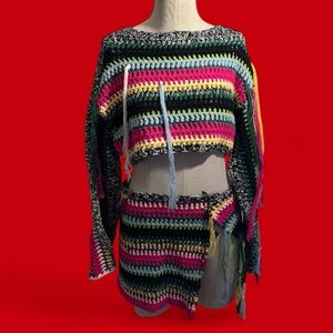 Colorful Striped Women's Sweater